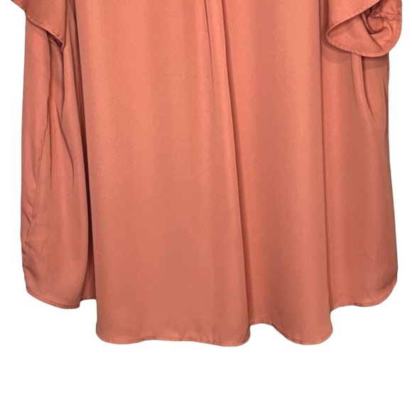TORRID Harper Georgette Pullover Flutter Sleeve Blouse - Apricot - Picture 11 of 14
